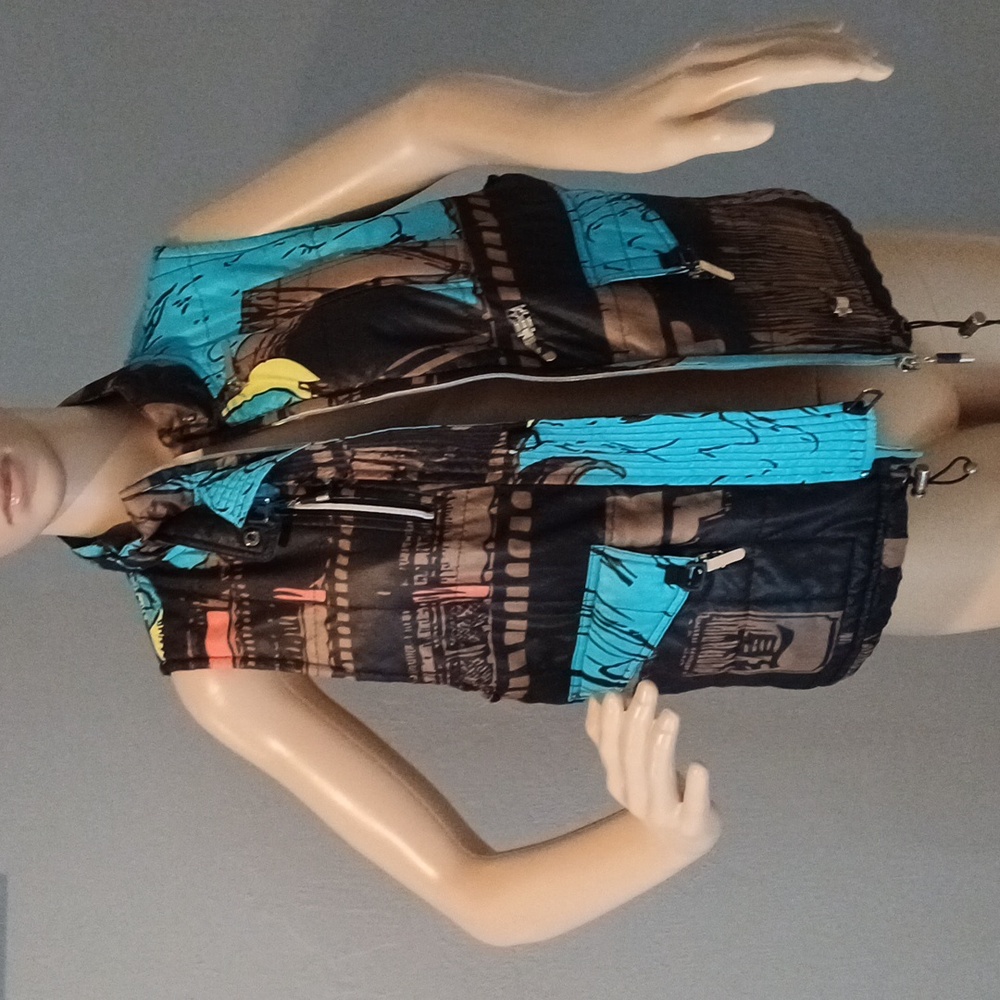 🔥🔥🔥Jamie Sadock Art deco Anine Puffer Vest M Rare - Picture 3 of 13